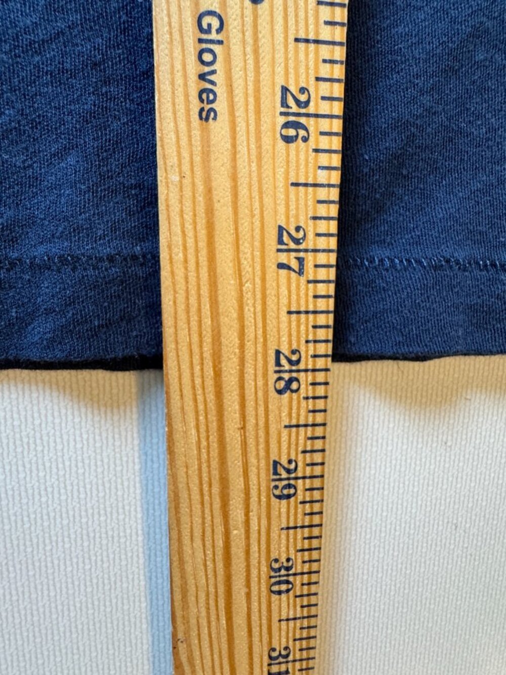 J Crew Vintage Cotton V Neck Tee Shirt XL Extra Large Navy Blue Slub Knit Basic - Picture 7 of 9
